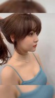 女生发型推荐、中长发烫发、染发、法式刘海