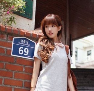 大螺旋发型样式图片 中学女孩子新款发型