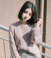 中分微卷发型图片女生 微卷平分短发好看又nice