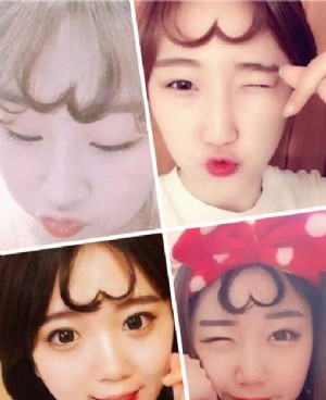 空气刘海卡通图片 女孩 最新爱心空气刘海更萌更可爱
