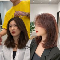 春夏中长锁骨发型 减龄又显瘦 搭配粉棕色