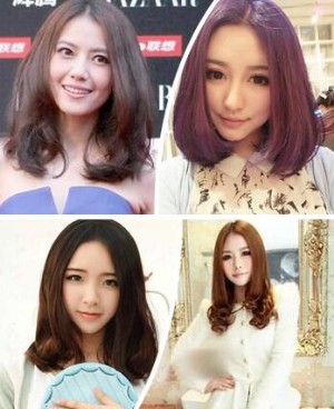 中分直发发型女 纯妹美发—中分梨花头发型
