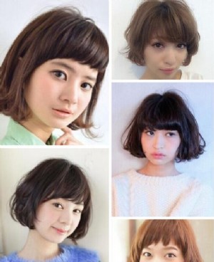 适合大脸女生的日系梨花头短发 塑造小脸型！