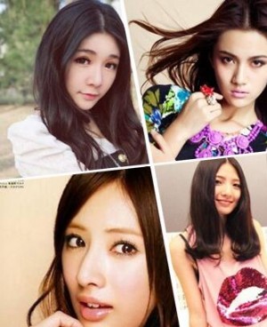 中分长刘海发型图片女 气质修颜中分刘海女生发型图片