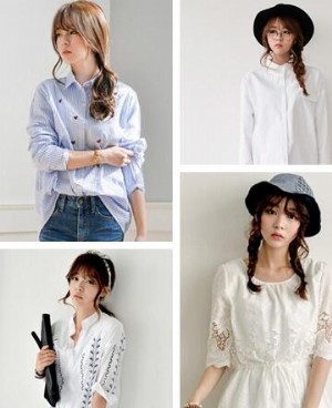 最显韩国女神范的韩式中长发扎法发型图片