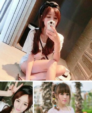 青春甜美学生简单扎发 休闲发型女扎头发学生