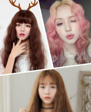 蛋蛋卷发图片中长发 如女神驾到的长发蛋卷头发型图片