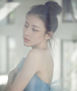 贾青中长发丸子头发型写真 完美打造女星天仙发型