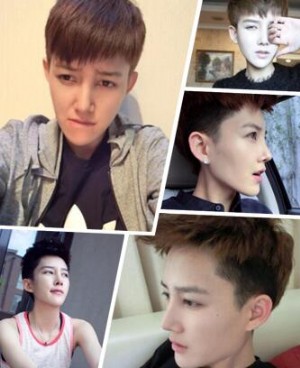 网络红人林弯弯的2022韩版男生发型