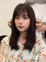 拯救大圆脸女士发型减龄显瘦中长发锁骨发