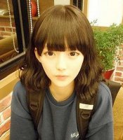 女士齐肩烫发发型图片 韩风时尚齐肩发烫发发型图片