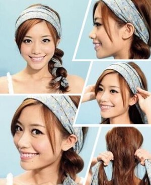 夏天长发发型扎法图解 塑造清新小美女