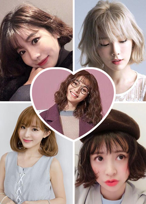 最受女生欢迎的空气刘海韩式短卷发发型