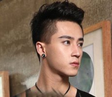 瘦脸男生剃二分区短发设计 刘海部分怎样处理显帅气图例