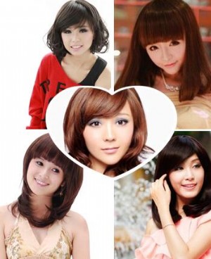 好看的发型女生中长发 梨花烫 显知性女人味的中短梨花烫发型图片