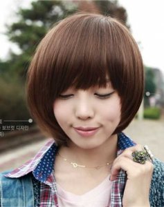 女童鞋至爱的波波头 清纯唯美学生波波头发型图