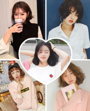 波波头短发纹理烫女图片 前卫俏丽的女生波波头短发烫发
