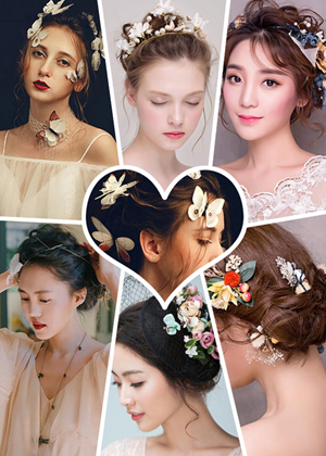 森系新娘编发 清爽阳光森女系新娘盘发