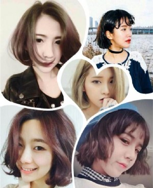 越看越喜欢的韩式波波头短发发型图片