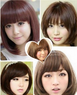 动感波波头造型 清新迷人女生波波头造型设计