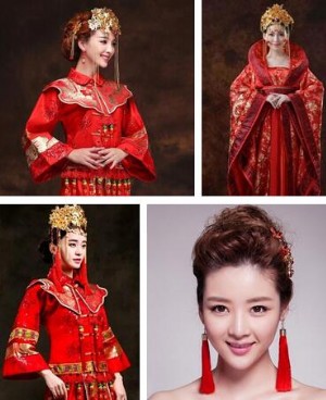 中国风新娘发型 盘发+头饰成最美造型