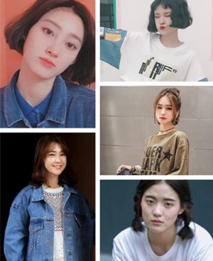 波波头中分短发图片 史上最修脸的中分波波头短发上线！