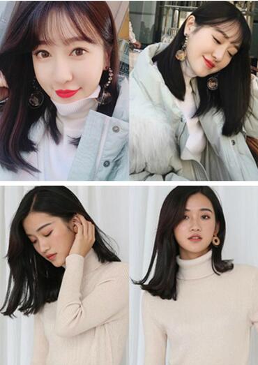 齐肩直发发型图片女 好看的女神范及肩直发发型